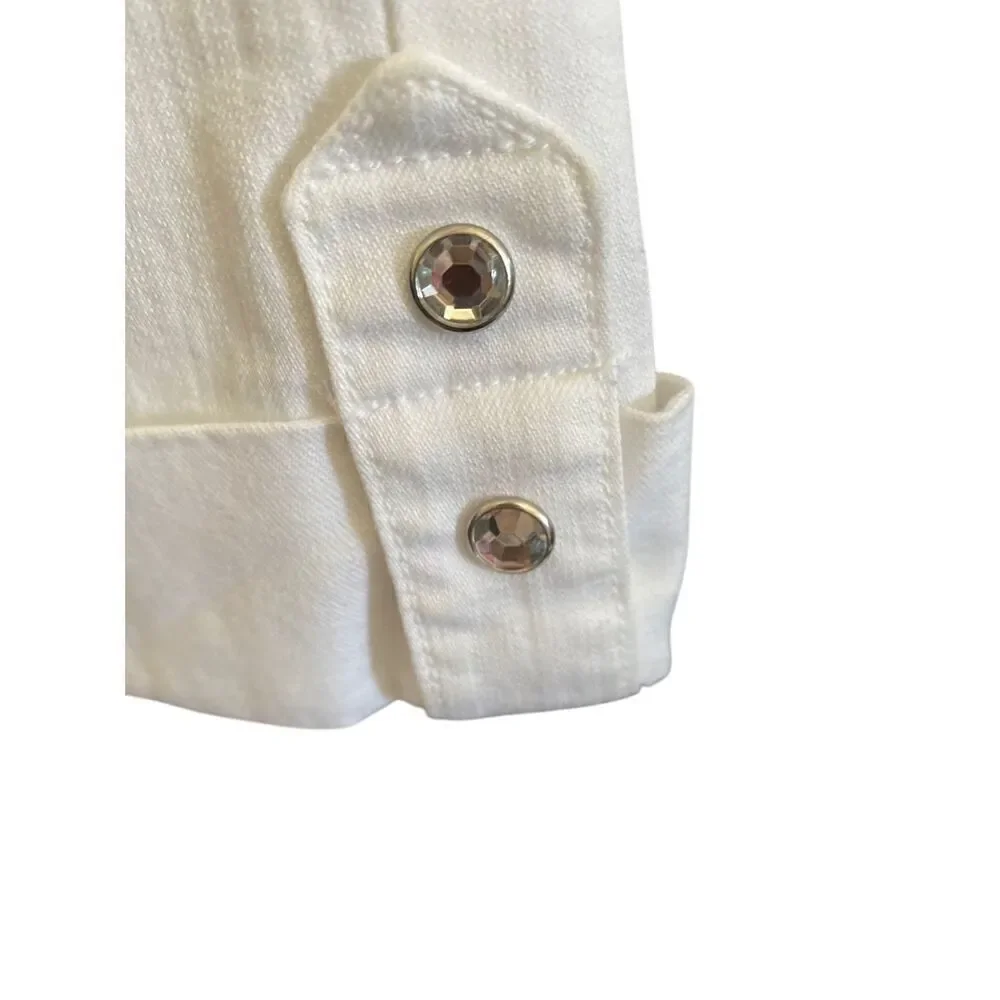 Not your daughters jeans list tuck crop stretch, white capri denim size 10